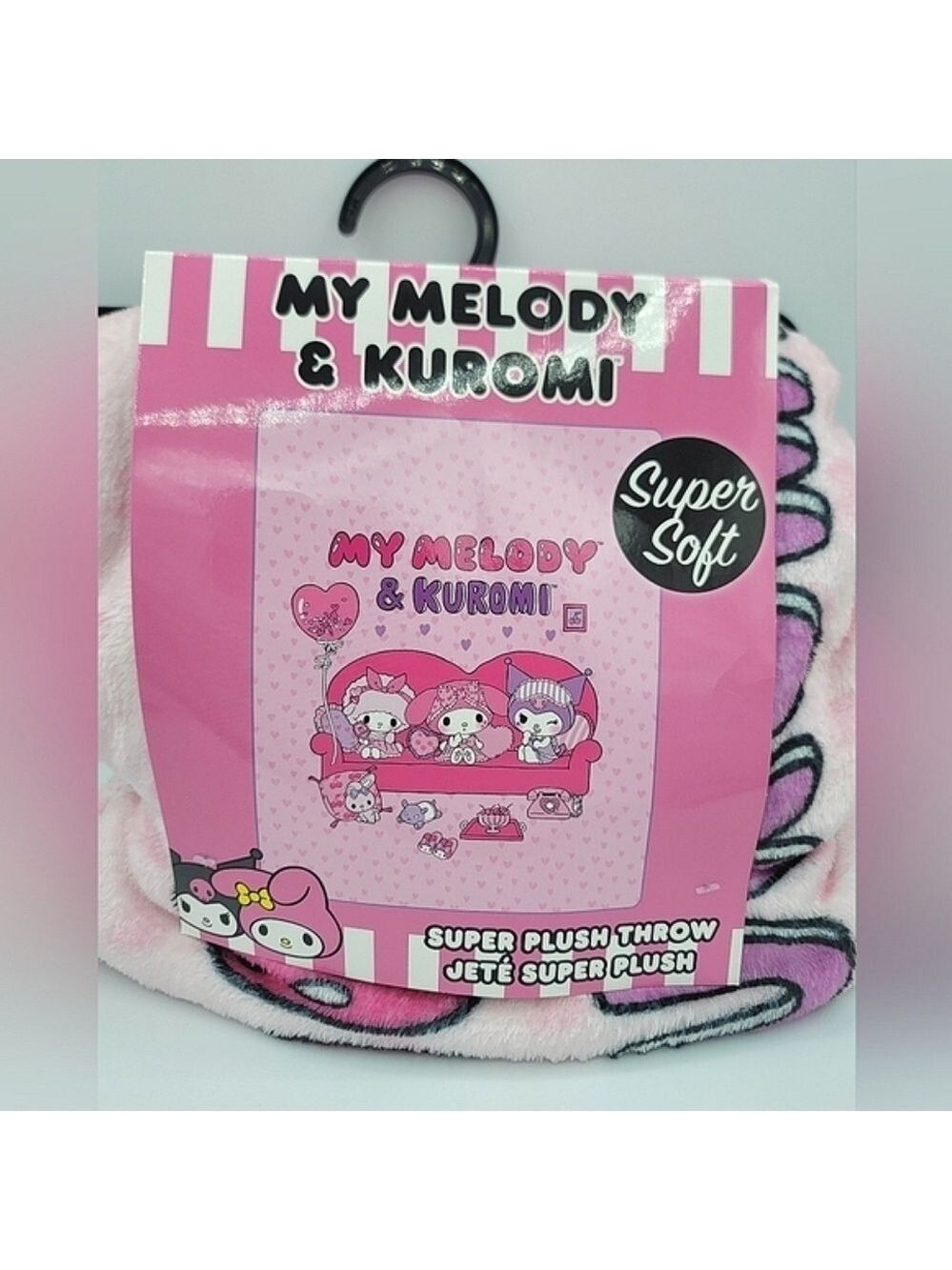 My Melody & Kuromi Slumber Party Super Soft Throw Blanket NEW #1695
